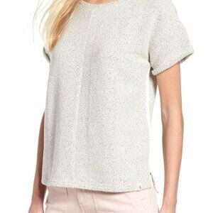 Lou & Grey tweed top — super soft short sleeved dolman sweater — XS